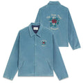 Drôle De Monsieur Slogan Fleurs Corduroy Vest Blauw