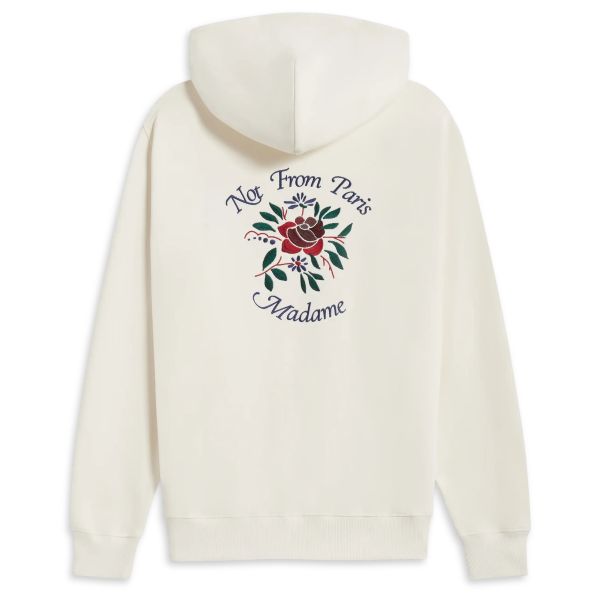 Drôle De Monsieur Slogan Fleurs Hoodie Off White