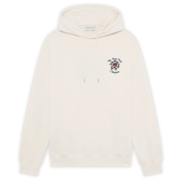 Drôle De Monsieur Slogan Fleurs Hoodie Off White