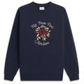 Drôle De Monsieur Slogan Fleurs Sweater Navy