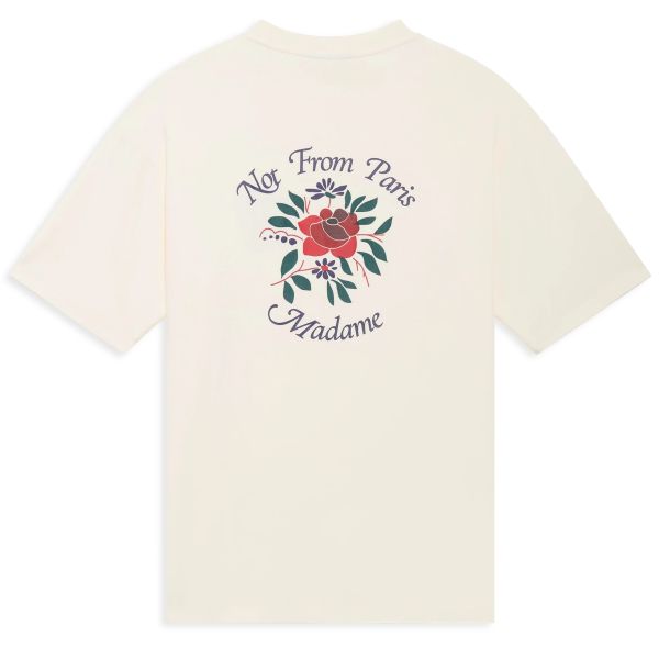 Drôle De Monsieur Slogan Fleurs T-shirt Off White