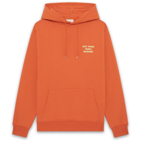 Drôle De Monsieur Slogan Hoodie Oranje