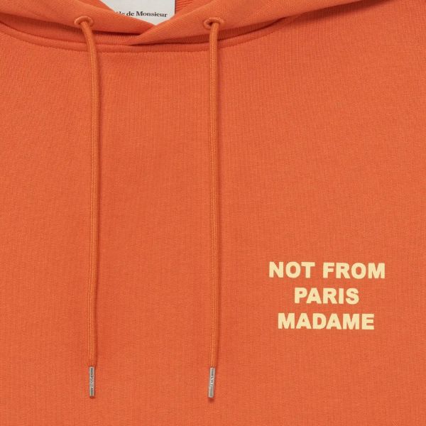 Drôle De Monsieur Slogan Hoodie Oranje