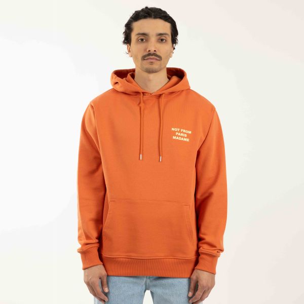 Drôle De Monsieur Slogan Hoodie Oranje