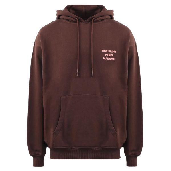 Drôle De Monsieur Slogan Hoodie Bordeaux