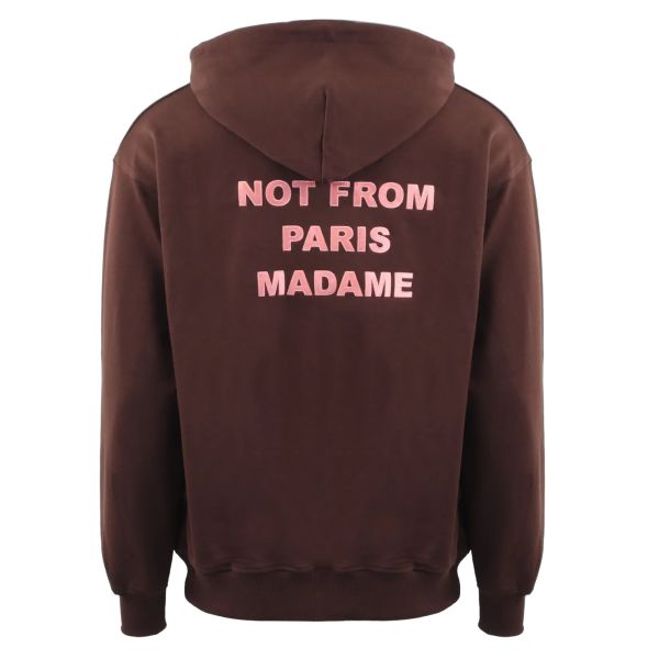 Drôle De Monsieur Slogan Hoodie Bordeaux