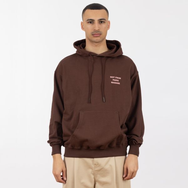 Drôle De Monsieur Slogan Hoodie Bordeaux