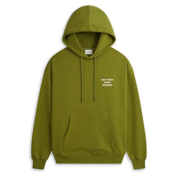 Drôle De Monsieur Slogan Hoodie Groen