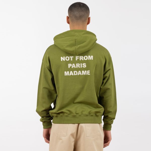 Drôle De Monsieur Slogan Hoodie Groen