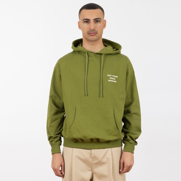Drôle De Monsieur Slogan Hoodie Groen