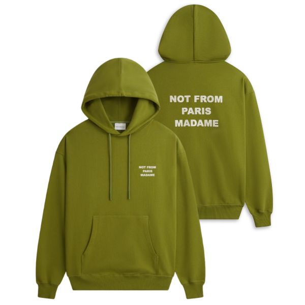 Drôle De Monsieur Slogan Hoodie Groen