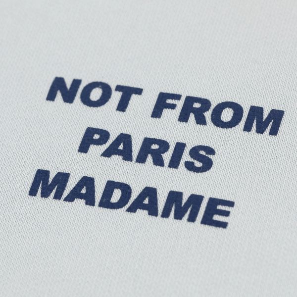 Drôle De Monsieur Slogan Hoodie Licht Blauw