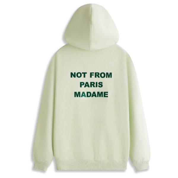 Drôle De Monsieur Slogan Hoodie Licht Groen