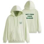 Drôle De Monsieur Slogan Hoodie Licht groen