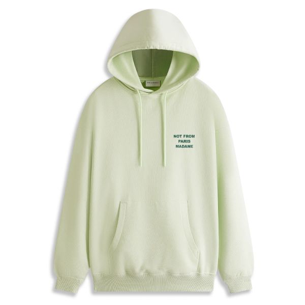 Drôle De Monsieur Slogan Hoodie Licht Groen