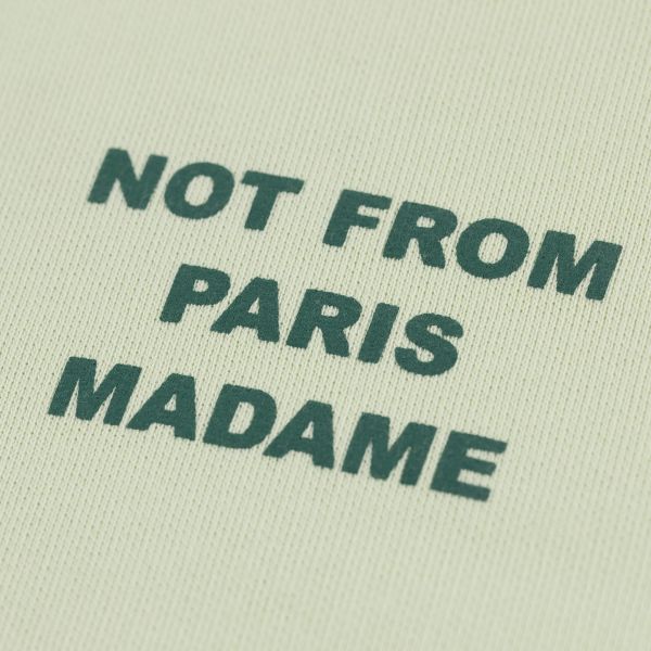 Drôle De Monsieur Slogan Hoodie Licht Groen
