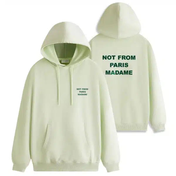 Drôle De Monsieur Slogan Hoodie Licht groen