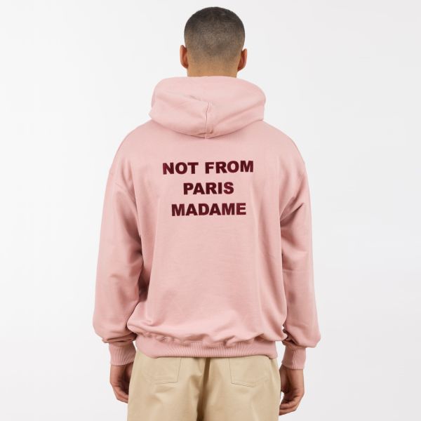 Drôle De Monsieur Slogan Hoodie Roze