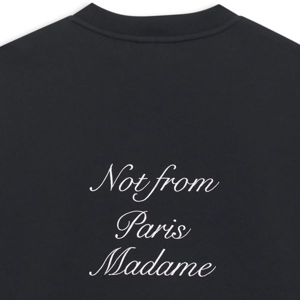 Drôle De Monsieur Slogan Longsleeve T-shirt Zwart
