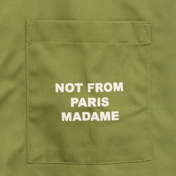 Drôle De Monsieur Slogan Overhemd Groen