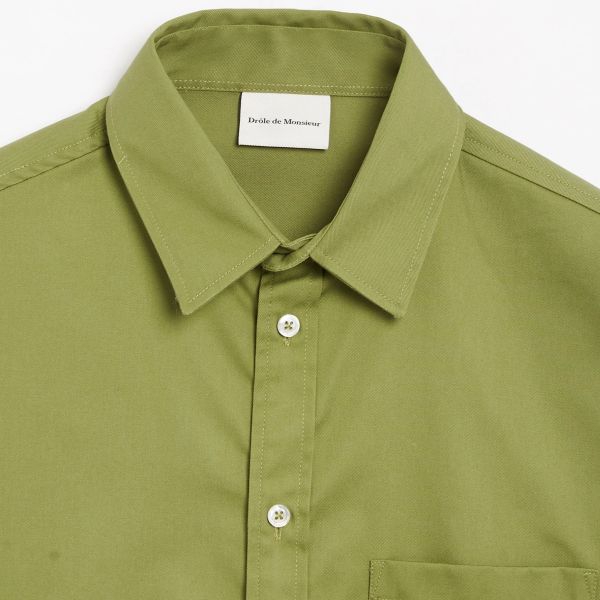 Drôle De Monsieur Slogan Overhemd Groen
