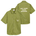 Drôle De Monsieur Slogan Overhemd Groen
