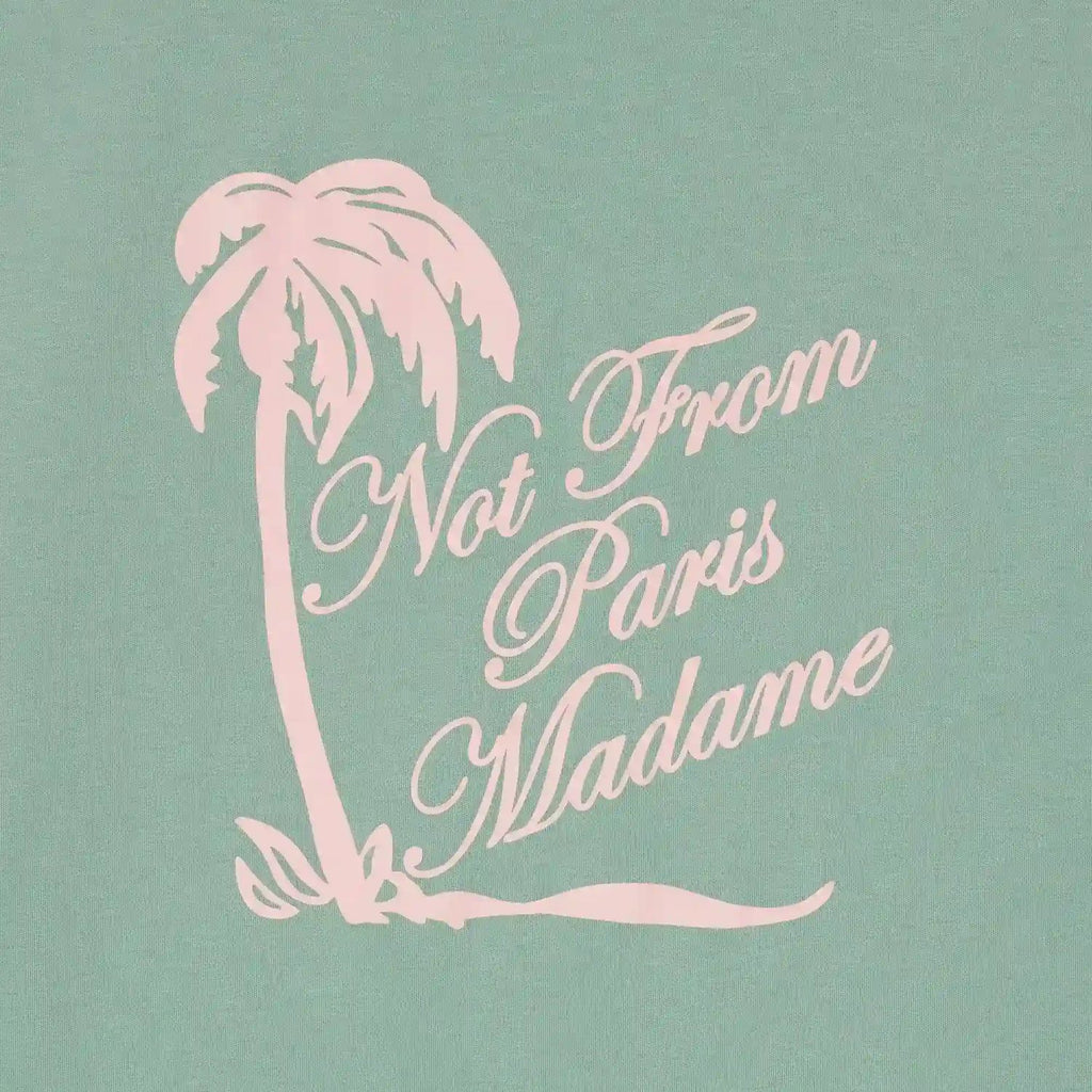 Drôle De Monsieur Slogan Palmiers T-shirt Licht Groen
