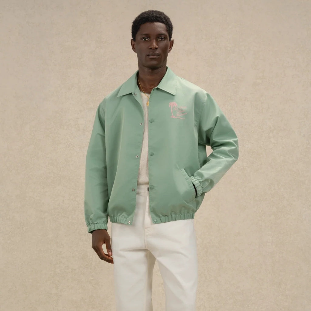 Drôle De Monsieur Slogan Palmiers Vest Licht Groen