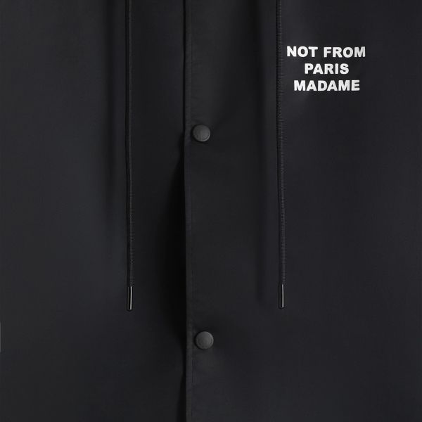 Drôle De Monsieur Slogan Parka Zwart