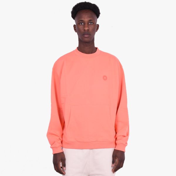 Drôle De Monsieur Slogan Pocket Sweater Peach