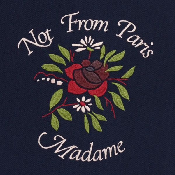 Drôle De Monsieur Slogan Rose Piqué Overhemd Navy