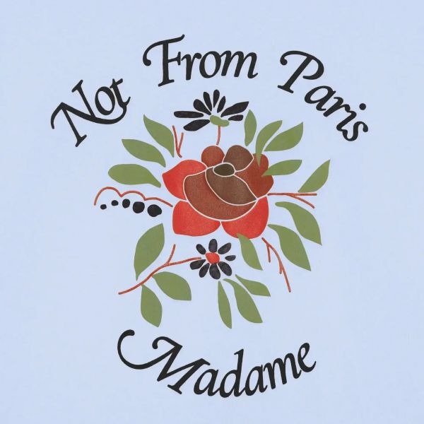 Drôle De Monsieur Slogan Rose T-shirt Licht Blauw