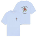 Drôle De Monsieur Slogan Rose T-shirt Licht Blauw