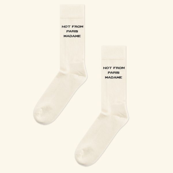Drôle De Monsieur Slogan Sokken 3-Pack Zwart/Wit/Beige