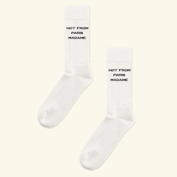 Drôle De Monsieur Slogan Sokken 3-Pack Zwart/Wit/Beige