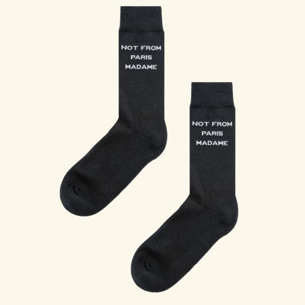 Drôle De Monsieur Slogan Sokken 3-Pack Zwart/Wit/Beige