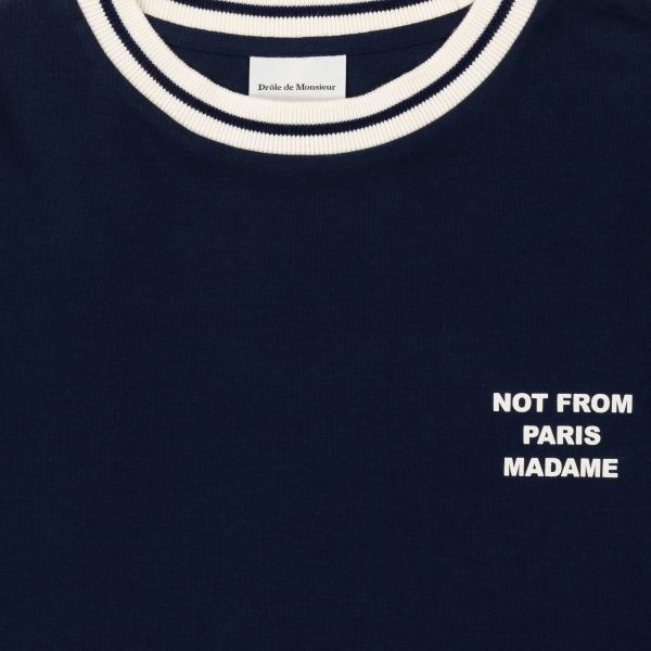 Drôle De Monsieur Slogan Sport T-shirt Navy