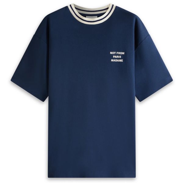 Drôle De Monsieur Slogan Sport T-shirt Navy