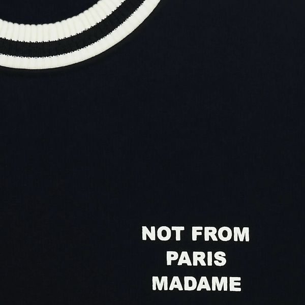 Drôle De Monsieur Slogan Sport T-shirt Zwart