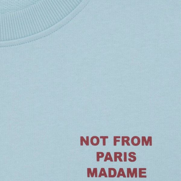 Drôle De Monsieur Slogan Sweater Licht Blauw