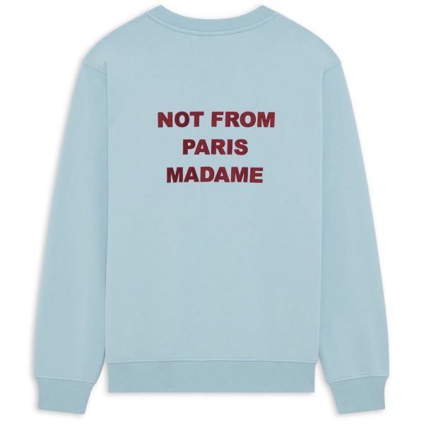 Drôle De Monsieur Slogan Sweater Licht Blauw
