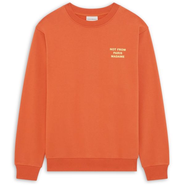 Drôle De Monsieur Slogan Sweater Oranje