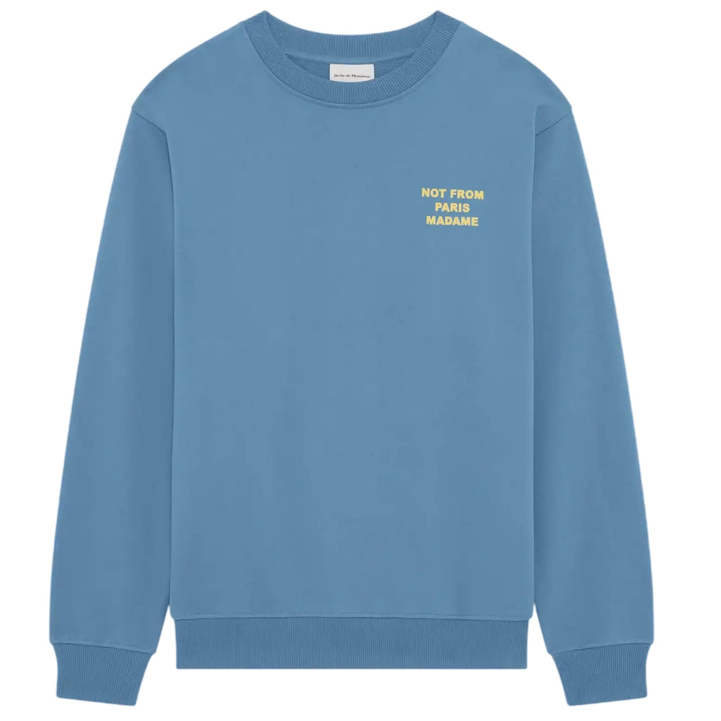 Drôle De Monsieur Slogan Sweater Blauw