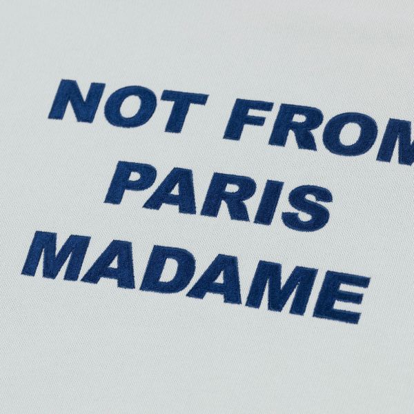Drôle De Monsieur Slogan Sweater Licht Blauw