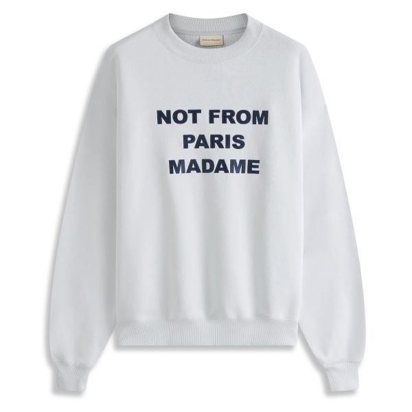 Drôle De Monsieur Slogan Sweater Licht Blauw