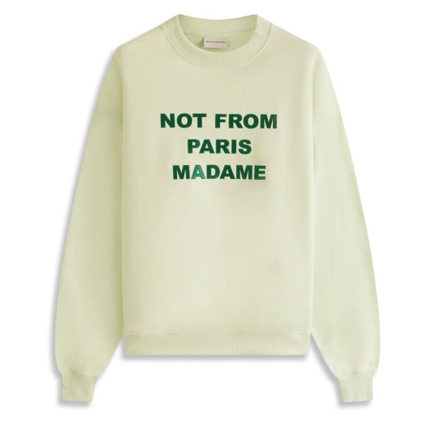 Drôle De Monsieur Slogan Sweater Licht Groen