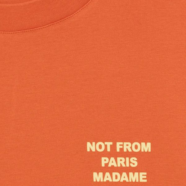 Drôle De Monsieur Slogan T-shirt Oranje