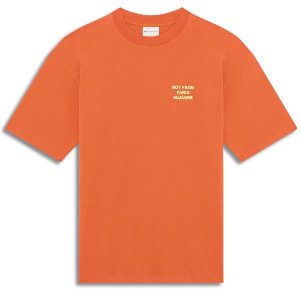 Drôle De Monsieur Slogan T-shirt Oranje