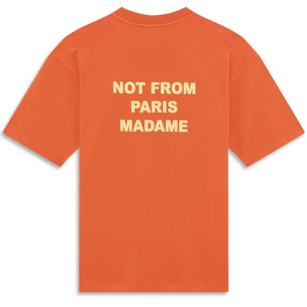 Drôle De Monsieur Slogan T-shirt Oranje