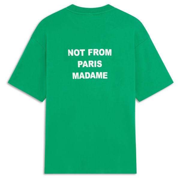 Drôle De Monsieur Slogan T-shirt Groen